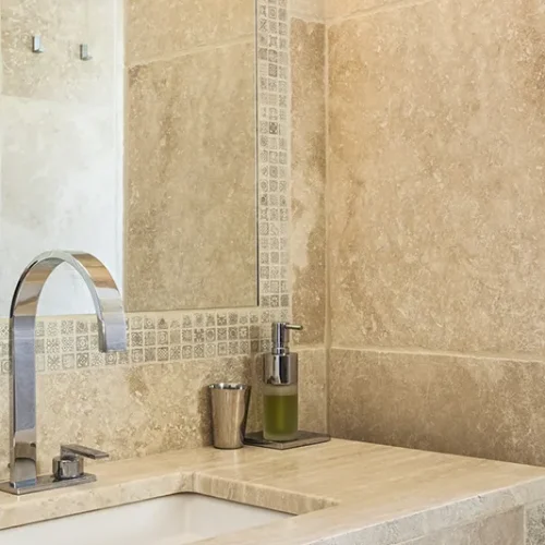 Mosaïque Travertin - Salle de bain Lacaune
