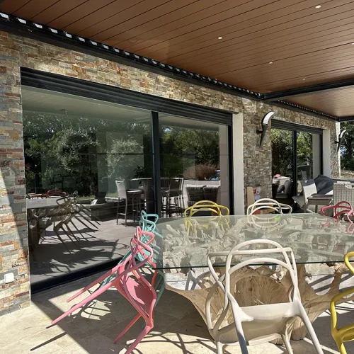 Parement MPZ24 et travertin Rustic 60X40CM