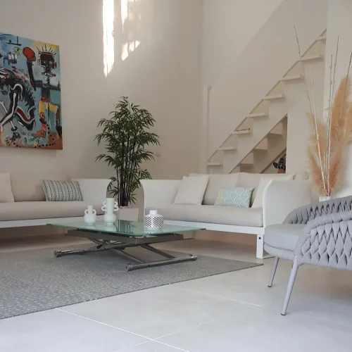 Dallage Galala 80x80 en pierre naturelle finition sable et brossé – terrasse à Rodez